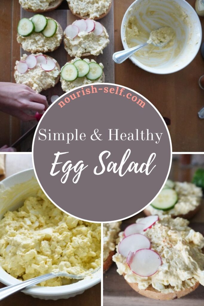 A Pinterest Pin for Simple Healthy Egg Salad